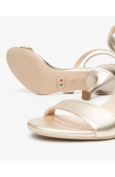 Nerogiardini Ankle Strap Sandal In Gold