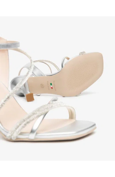 Nerogiardini Crystal Studded Ankle Strap Sandal In Multi