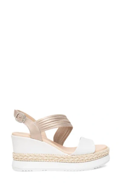 Nerogiardini Platform Wedge Sandal In White