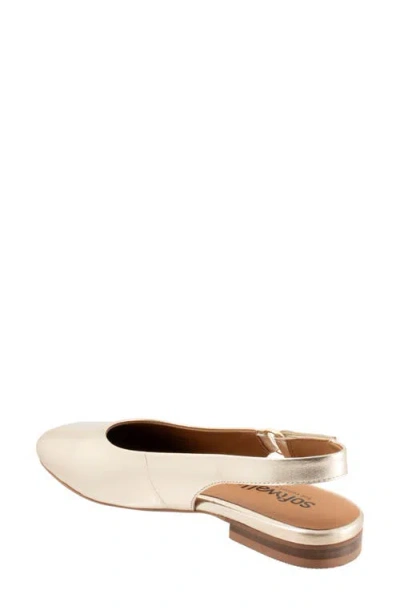 Softwalk ® Katy Slingback Flat In Gold