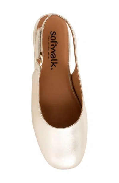 Softwalk ® Katy Slingback Flat In Gold