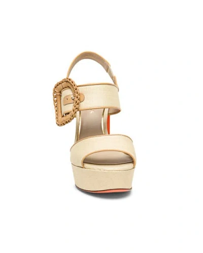 Santoni Leather High-heel Sandal In Multi