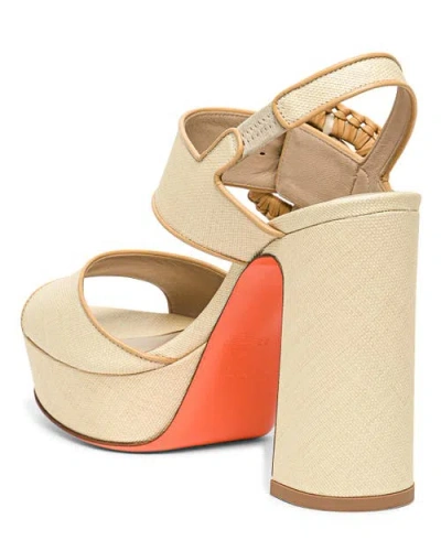Santoni Leather High-heel Sandal In Multi