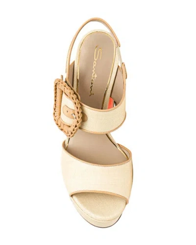 Santoni Leather High-heel Sandal In Multi
