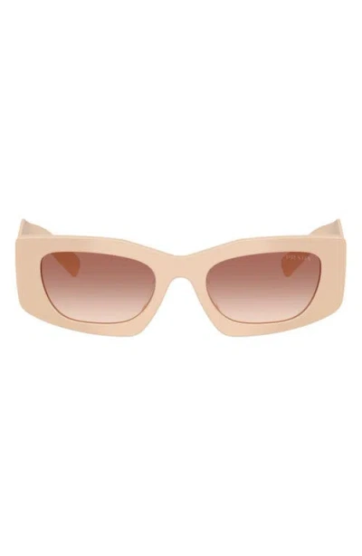 Prada 0pr D03sd Bold Rectangular Acetate Sunglasses In Neutral
