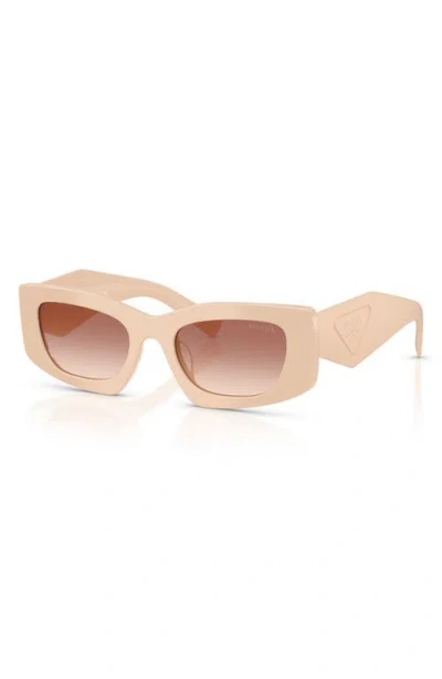 Prada 0pr D03sd Bold Rectangular Acetate Sunglasses In Neutral