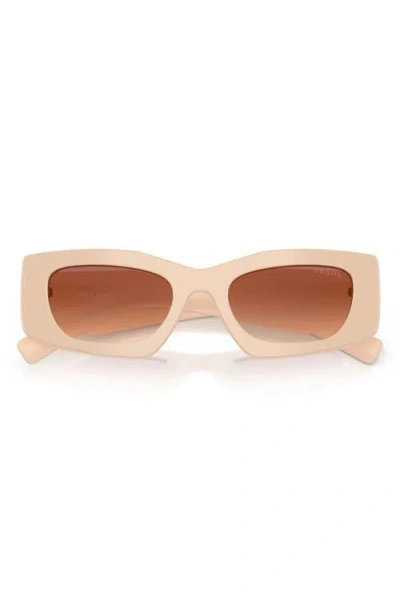 Prada 0pr D03sd Bold Rectangular Acetate Sunglasses In Neutral