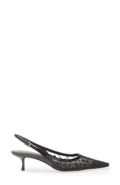 Mango Lorio Slingback Kitten Heel Pump In Black