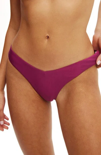 Body Dip Front High Side Brazilian Bikini Bottom In Multi