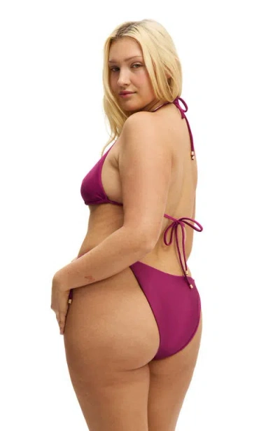 Body String Triangle Bikini Top In Purple