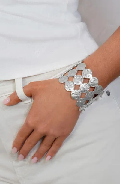 Marlyn Schiff Ophelia Disc Statement Cuff In Metallic