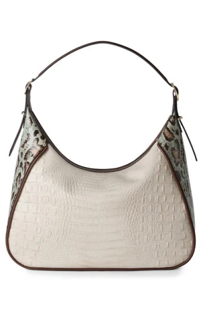 Brahmin Edie Embossed Leather Shoulder Bag In Multi