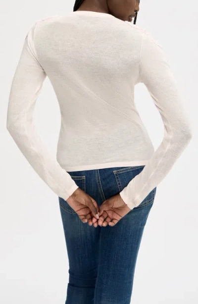 Sam Edelman Ruffle Trim Sweater In Pink
