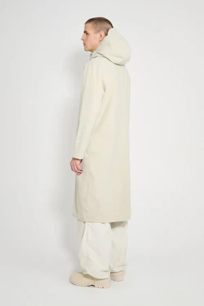 Stutterheim Stockholm Long Patch Matte Raincoat In Neutral