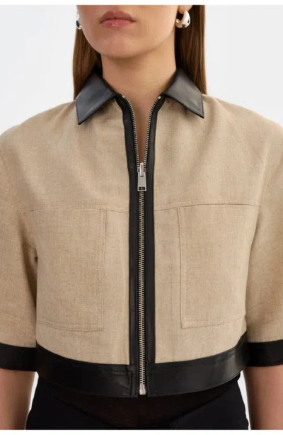 Lamarque Caprice | Short Sleeve Jacket In Neutral