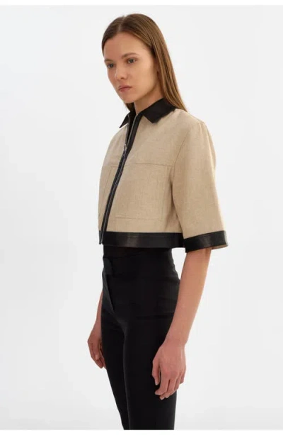 Lamarque Caprice | Short Sleeve Jacket In Neutral
