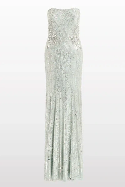 Jenny Packham Topaz Sequin-embellished Maxi Dress In Multi