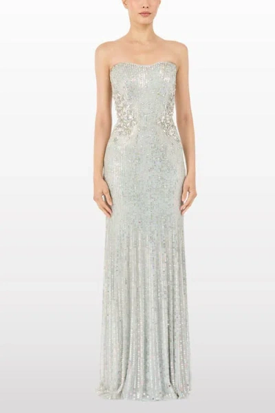 Jenny Packham Topaz Sequin-embellished Maxi Dress In Multi