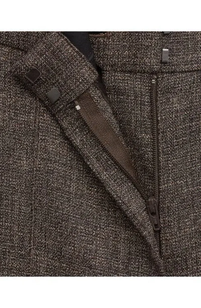 Mango Flecked Suit Pants In Brown