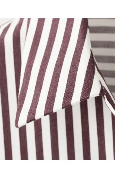 Mango Stripe Cotton Blend Button-up Shirt In Multi