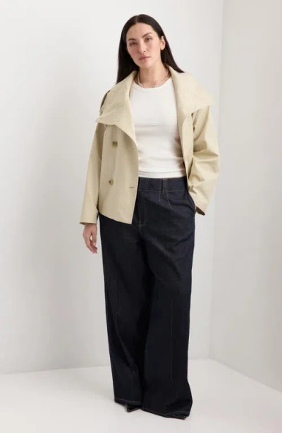 Mango Crop Trench Jacket In Neutral