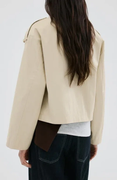 Mango Crop Trench Jacket In Neutral