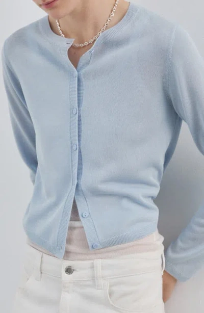 Mango Fine-knit Straight-fit Cardigan Wine In White