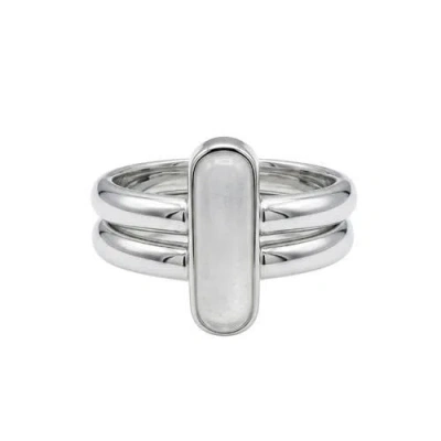 Seree Infinity Duo Bar Ring In White