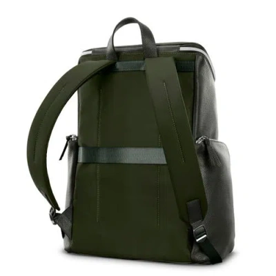 Samsonite Mobile Solution 2 Leather Deluxe Backpack In Green