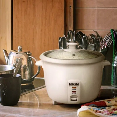 Better Chef 8 Cup Automatic Rice Cooker In White