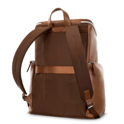 Samsonite Mobile Solution 2 Leather Deluxe Backpack In Brown