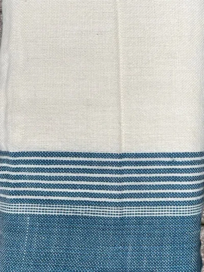 Alamwar Shell/indigo Handwoven Bedspread In Neutral