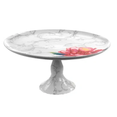 Martha Stewart Fine Ceramic Cake Plate In Multi