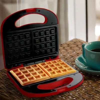 Better Chef Non-stick Electric Waffle Maker In Red