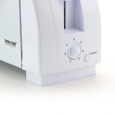 Better Chef 2-slice Toaster With Pull-out Crumb Tray In White