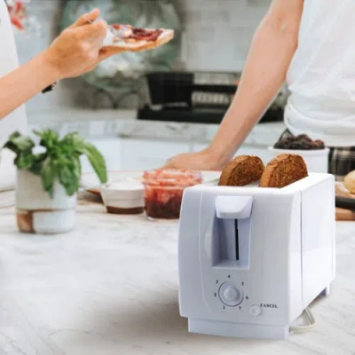 Better Chef 2-slice Toaster With Pull-out Crumb Tray In White