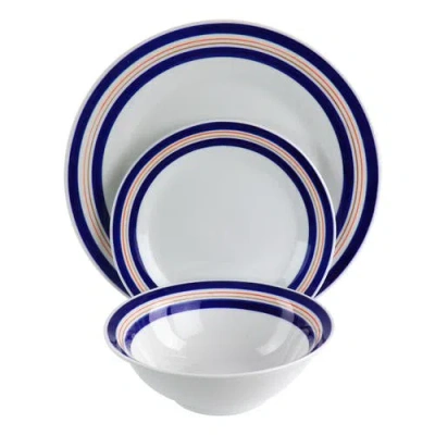 All U Need 32 Piece Ceramic Dinnerware Set In Blue