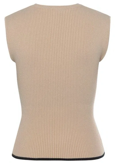 Lascana Knit Patternweater Vest In Neutral