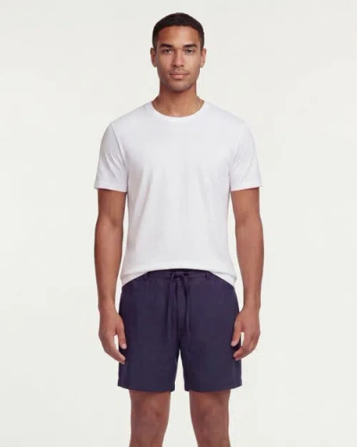 Lords Of Harlech Solid Linen Drawstring Short In Brown