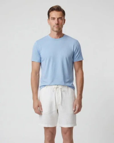 Lords Of Harlech Solid Linen Drawstring Short In White