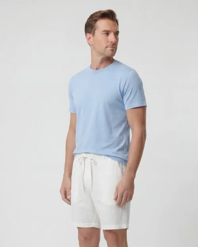 Lords Of Harlech Solid Linen Drawstring Short In White