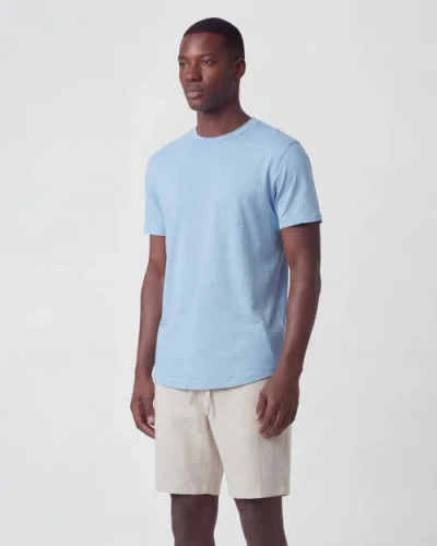 Lords Of Harlech Solid Linen Drawstring Short In Gray
