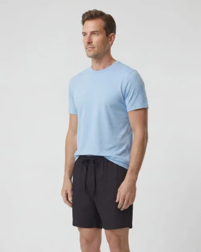 Lords Of Harlech Solid Linen Drawstring Short In Black