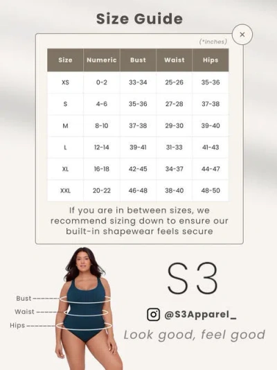 S3 Apparel Cinched Adjustable Midkini Top In Black