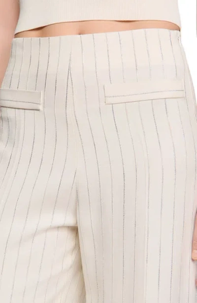 Sandro Striped Trousers In Neutral