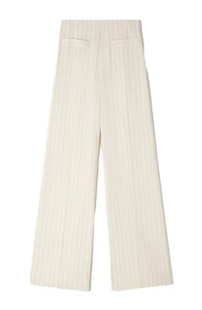 Sandro Striped Trousers In Neutral