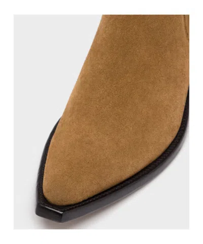 Maison Margiela Western Chelsea Heel-less Ankle Boots In Brown