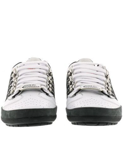 Shop Dsquared2 251 Sneakers In White Black