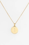 KATE SPADE 'ONE IN A MILLION' INITIAL PENDANT NECKLACE,WBRU7655