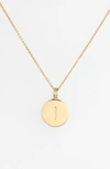 Kate Spade 'one In A Million' Initial Pendant Necklace In I- Gold